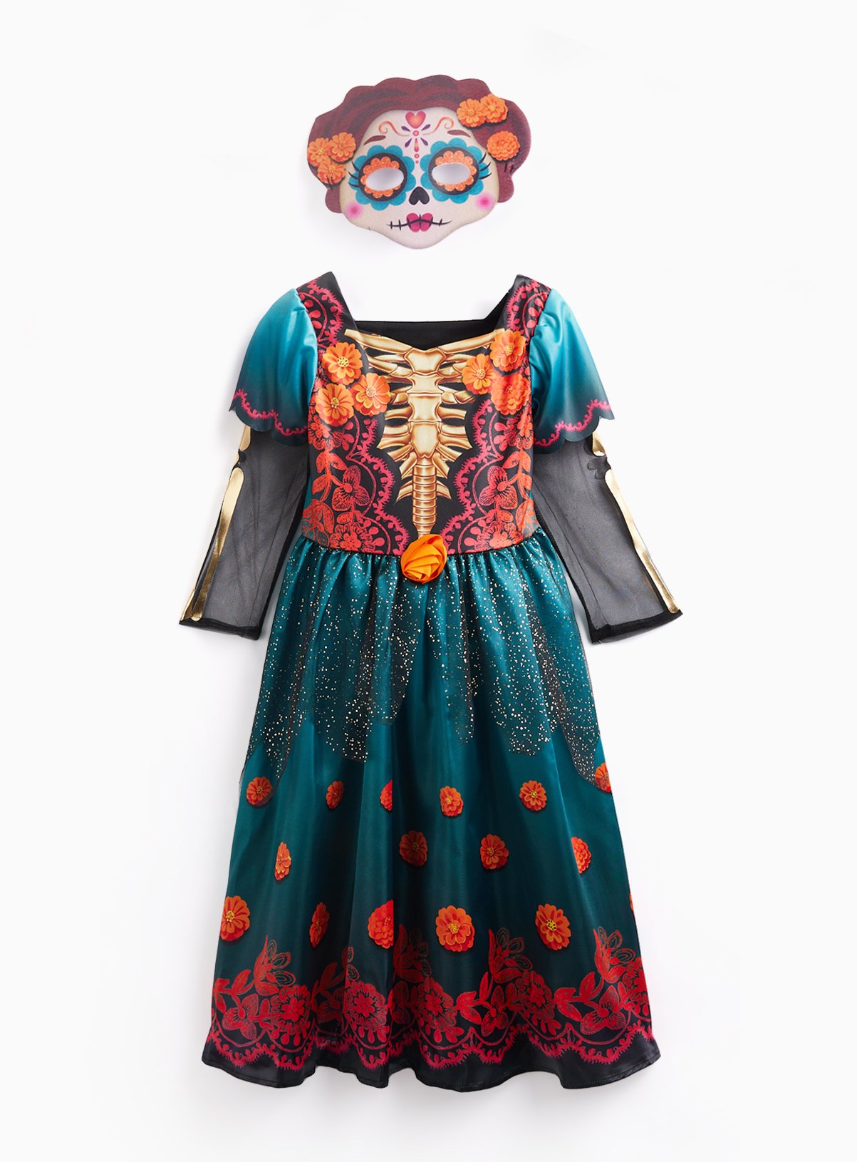 Day of the Dead Fancy Dress Costume 3-4 Years - Image 2 thumbnail